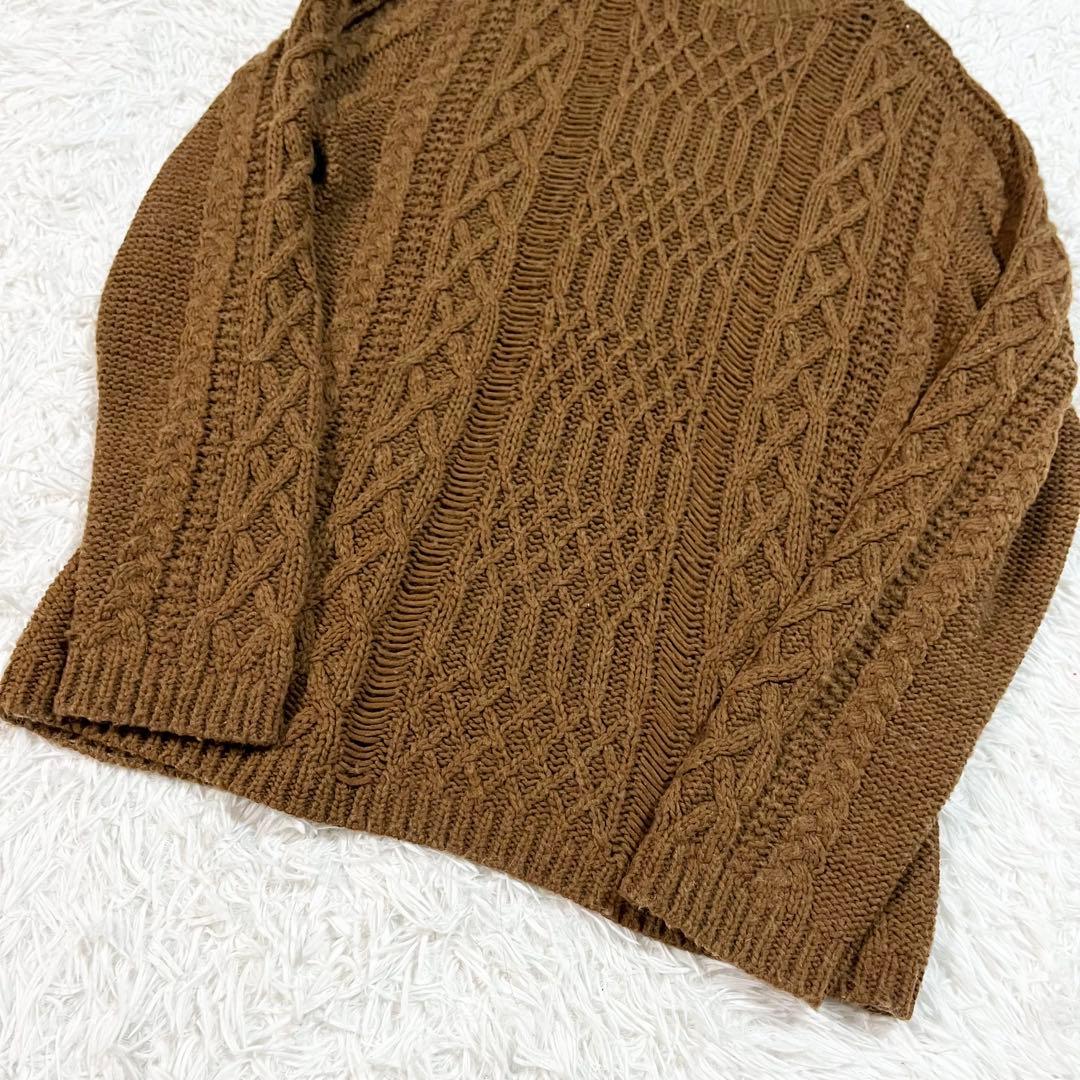 Maison Margiela ケーブルニットセーター　アルパカ　ブラウン