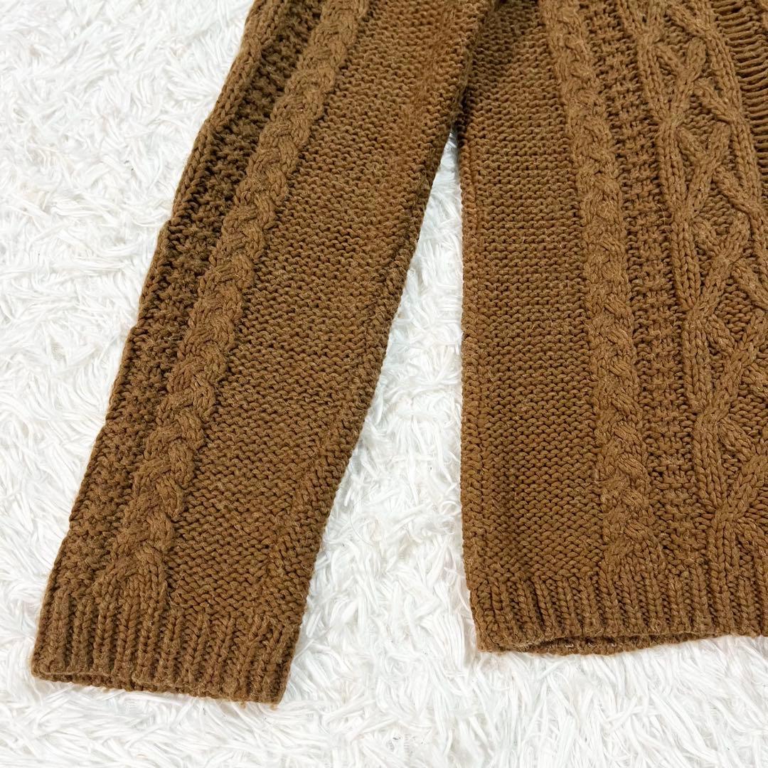 Maison Margiela ケーブルニットセーター　アルパカ　ブラウン