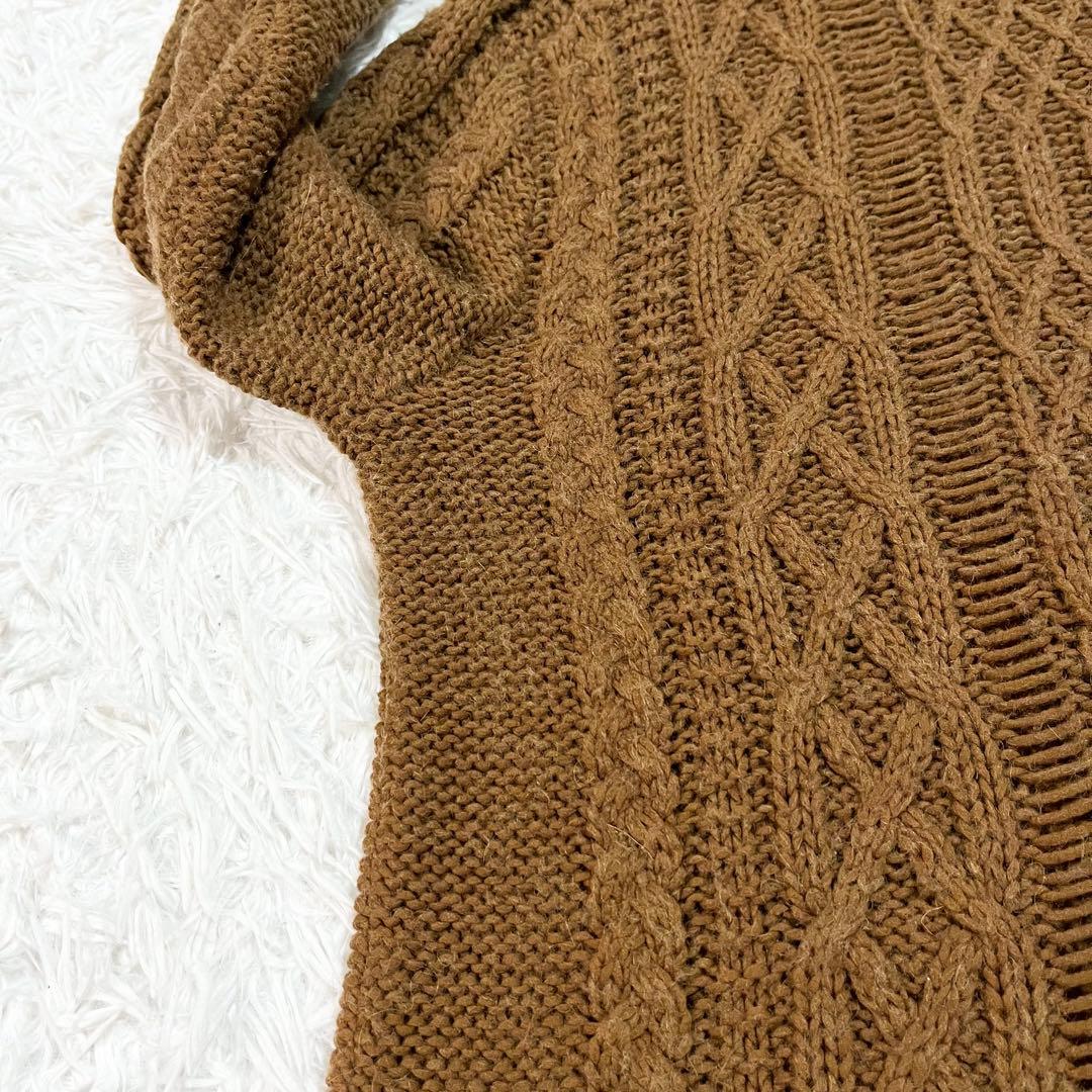 Maison Margiela ケーブルニットセーター　アルパカ　ブラウン