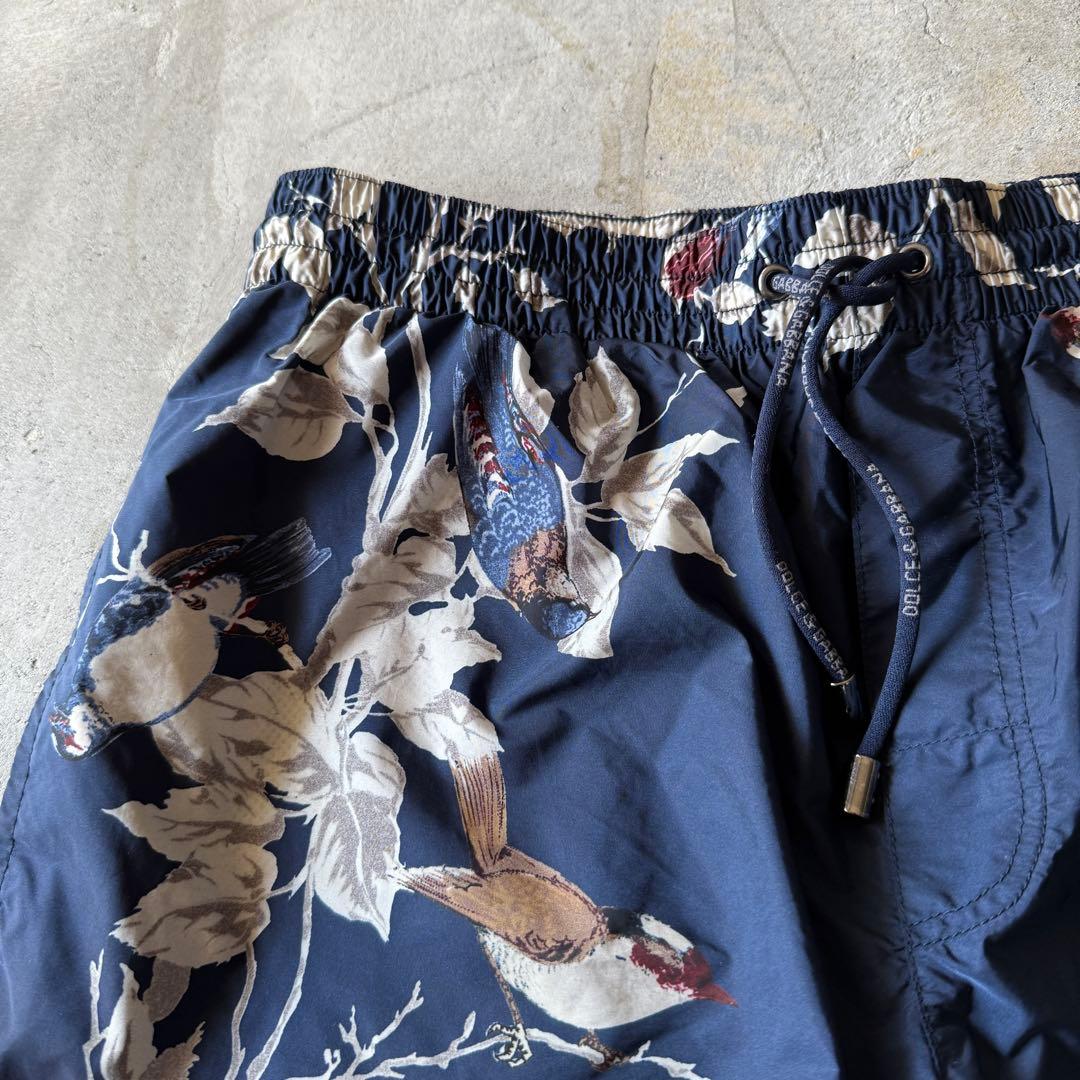 【水陸両用◎】Dolce & Gabbanaシルクハーフパンツ真夏日対応◎総柄.