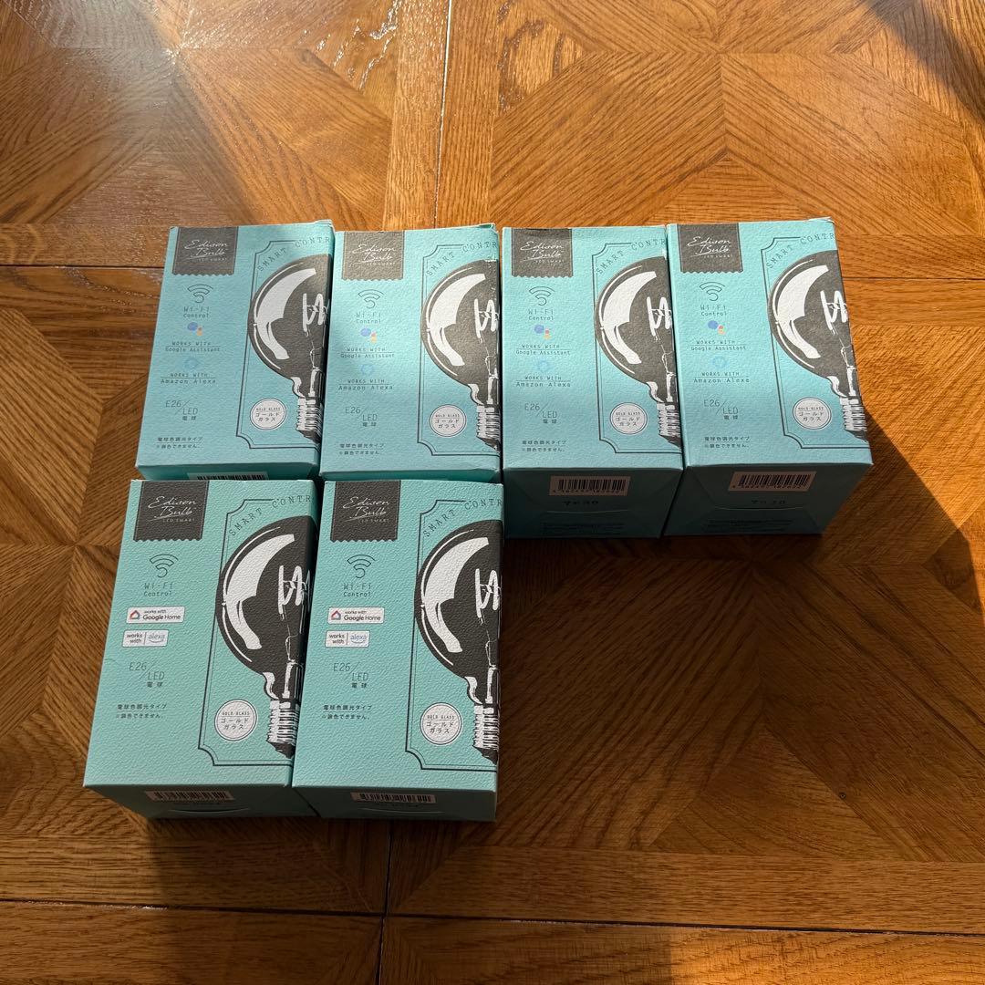 エジソンバルブ LEDスマート電球 6個(2個新品) e26 Alexa対応