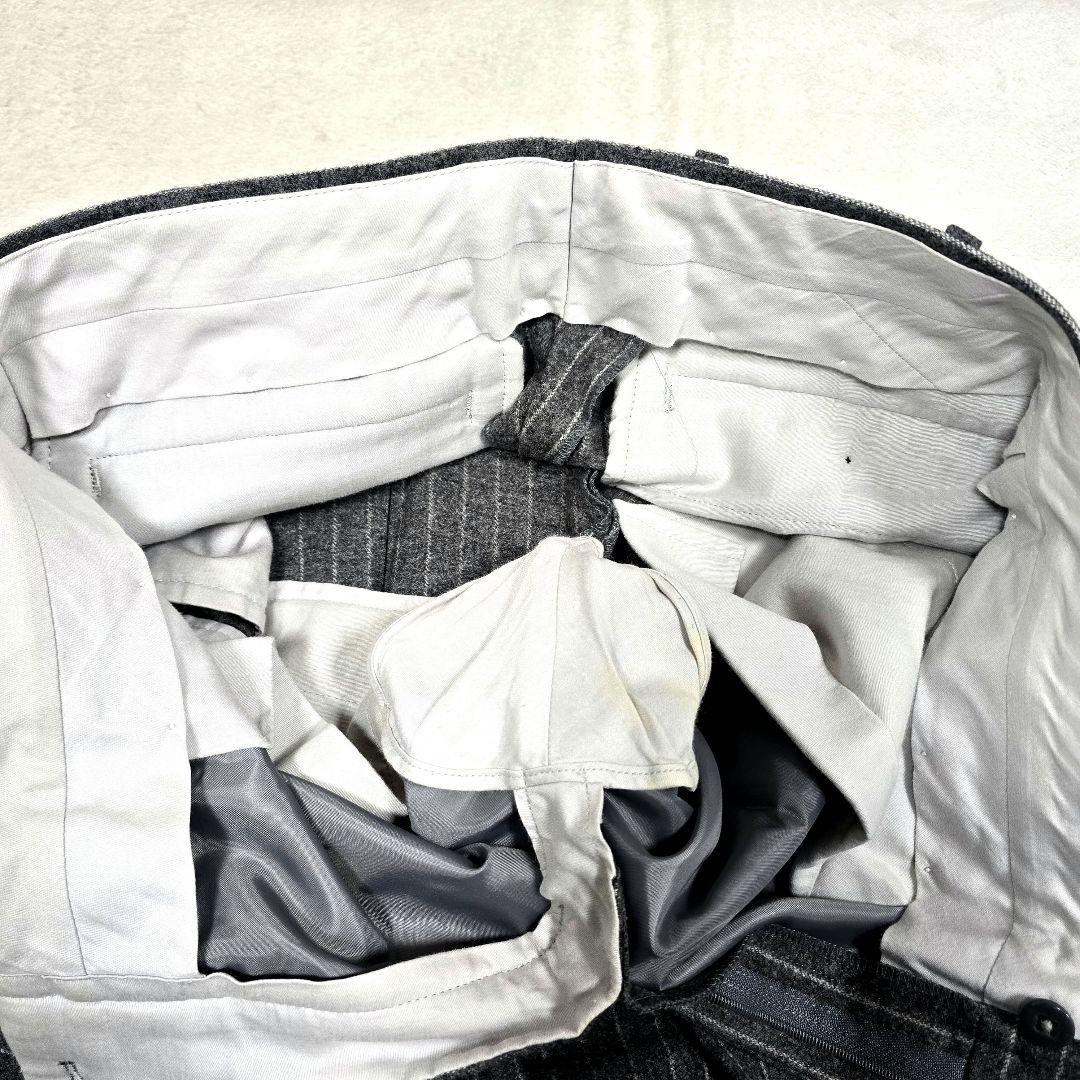 極美品 ダンカン カノニコ 3ピース スーツセットアップ ストライプ グレー M