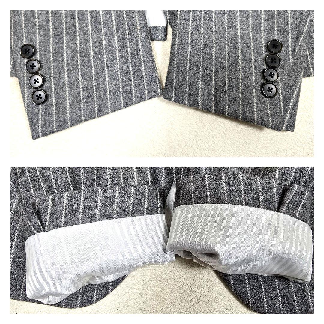 極美品 ダンカン カノニコ 3ピース スーツセットアップ ストライプ グレー M