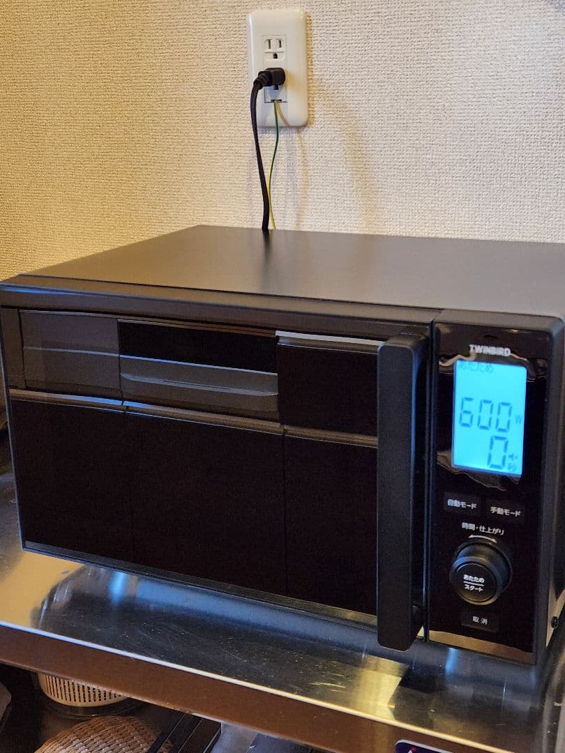 TWINBIRD DR-E273B 単機能電子レンジ 20L 600W ブラック