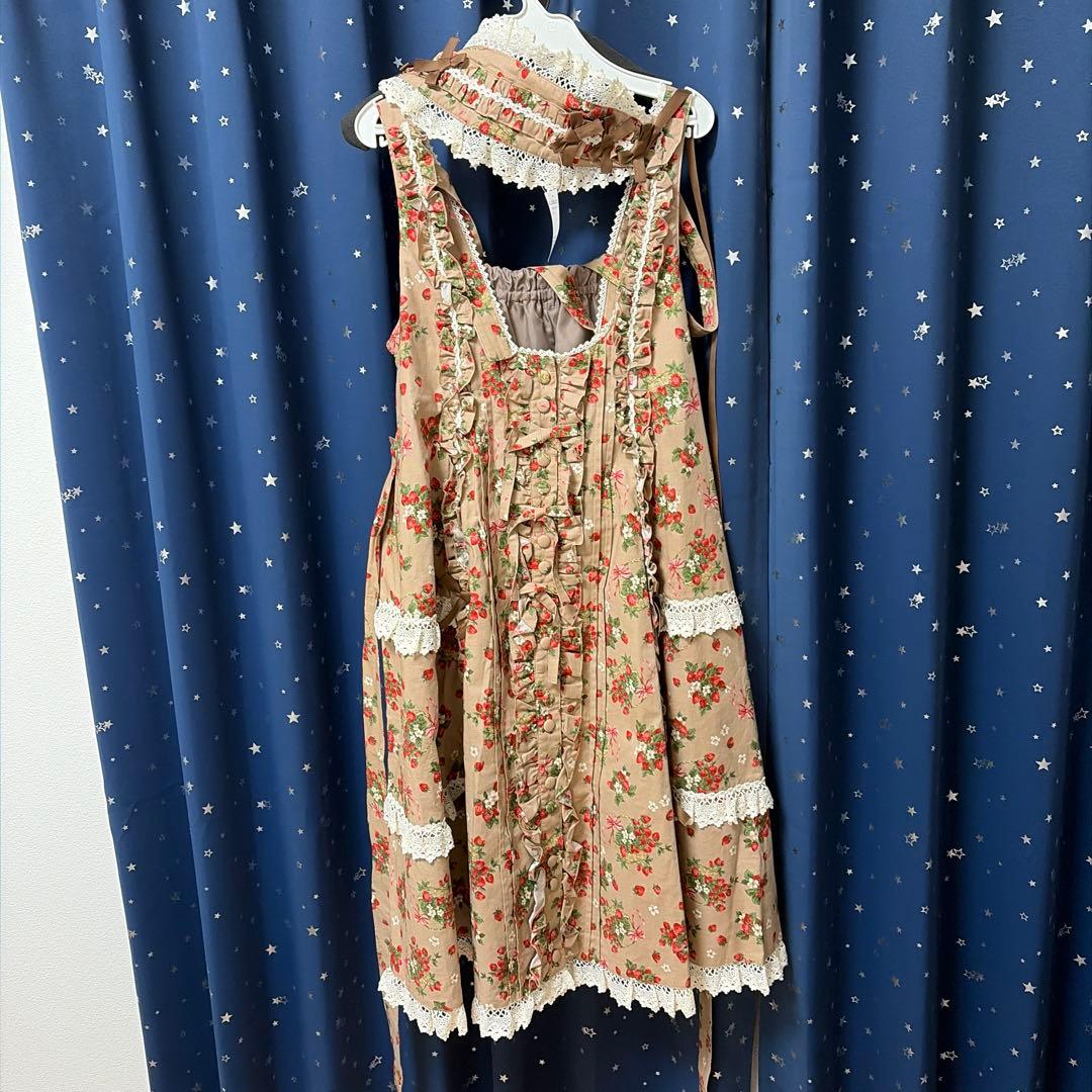 メタモルフォーゼ　strawberry basket フロントボタンリボンjsk