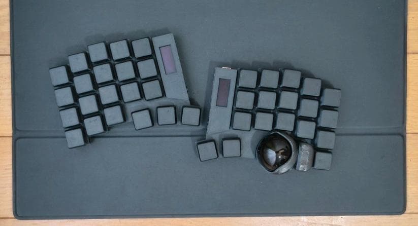Keyball39 黒　オールブラック マット仕上げ　完成品
