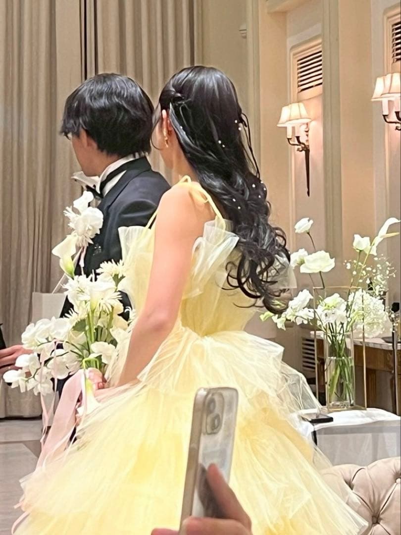 カラードレス　イエロードレス