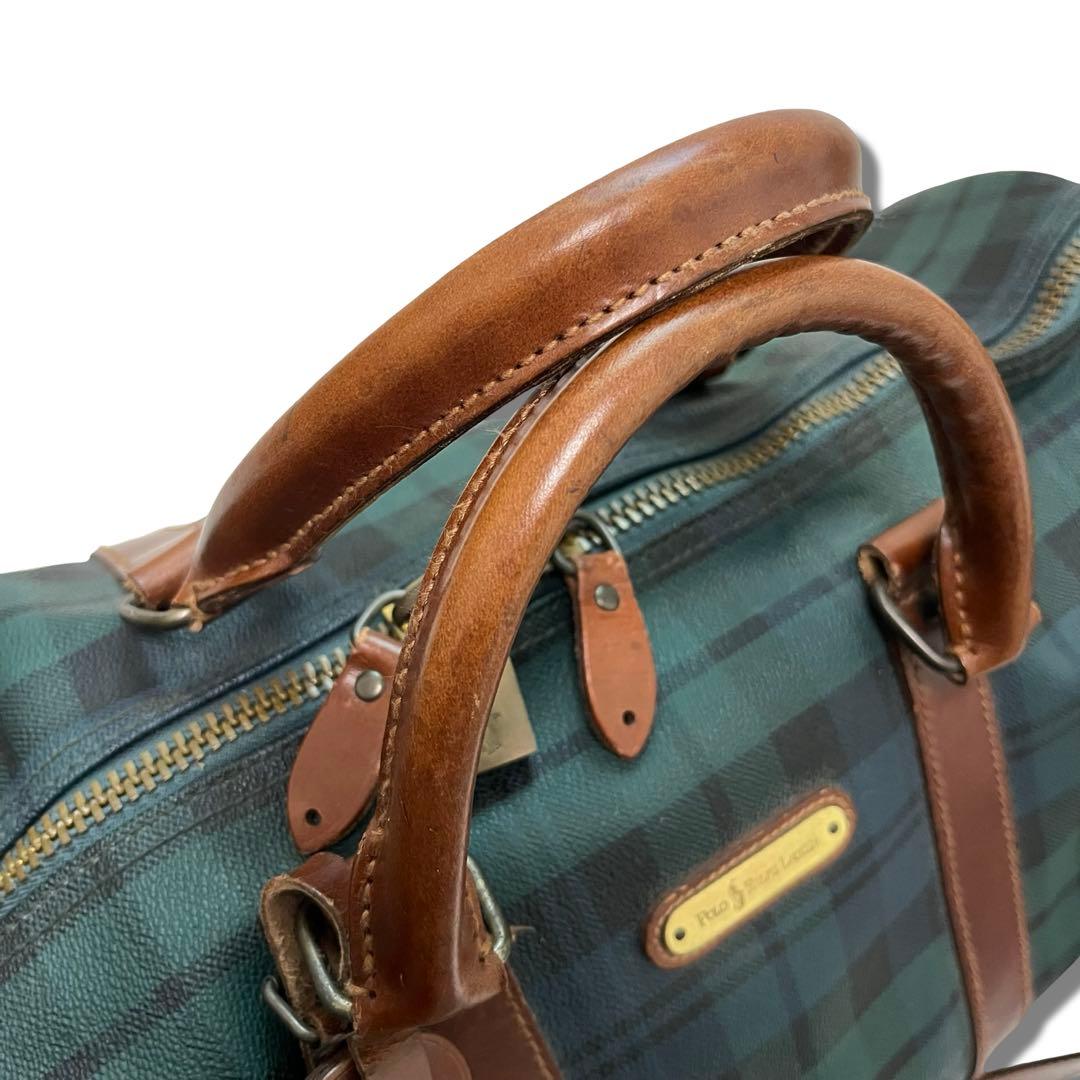 人気　ラルフローレン ブラックウォッチ　2way ボストンバッグ　特大