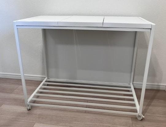 山崎実業　蓋付き 目隠し 3分別 ダストワゴン ホワイト　45L