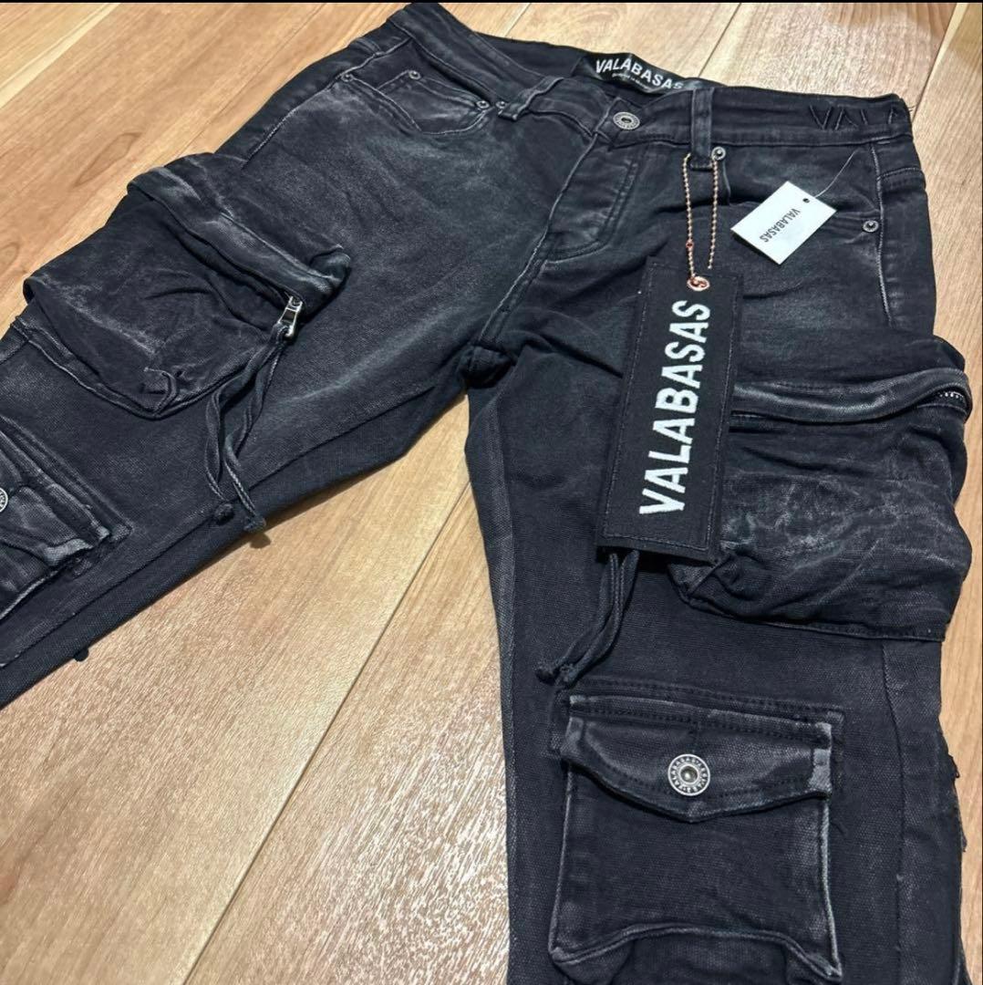 バラバサス【新品未使用】valabasas マルチポケットカーゴデニム30