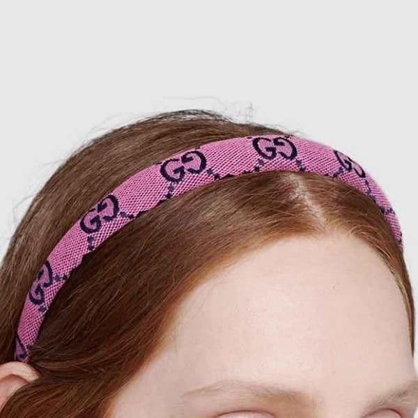 GUCCI グッチ モノグラム カチューシャ ピンク