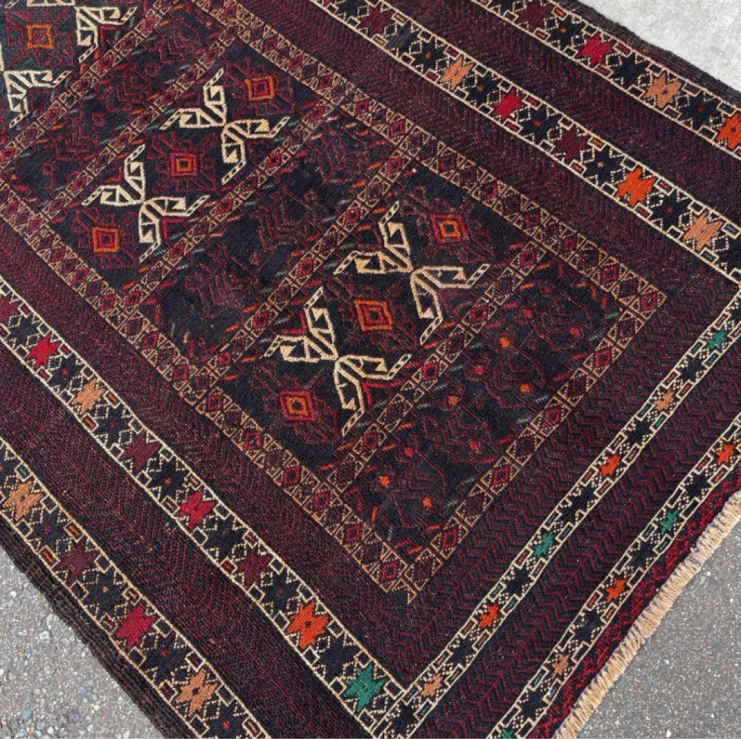 キリム 手織りスザニ スーパー ヴィンテージ 118cmx190cm ラグ