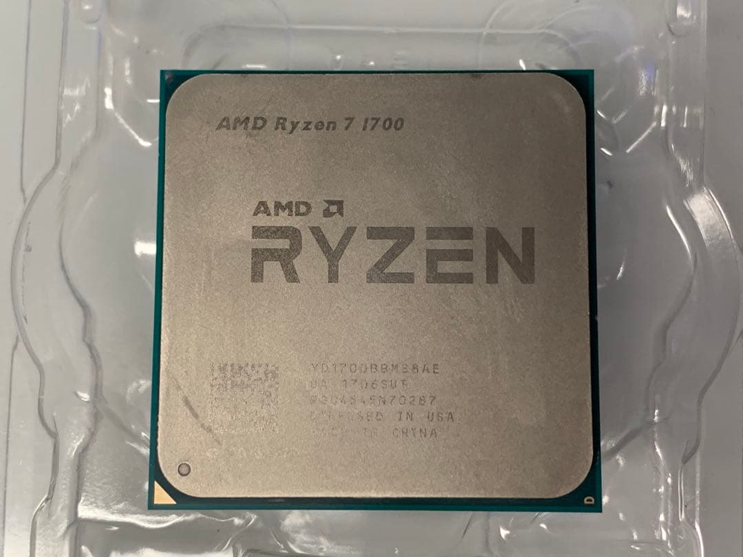 動作品Ryzen 7 1700、ASUSマザボ、TeamGroupメモリ セット