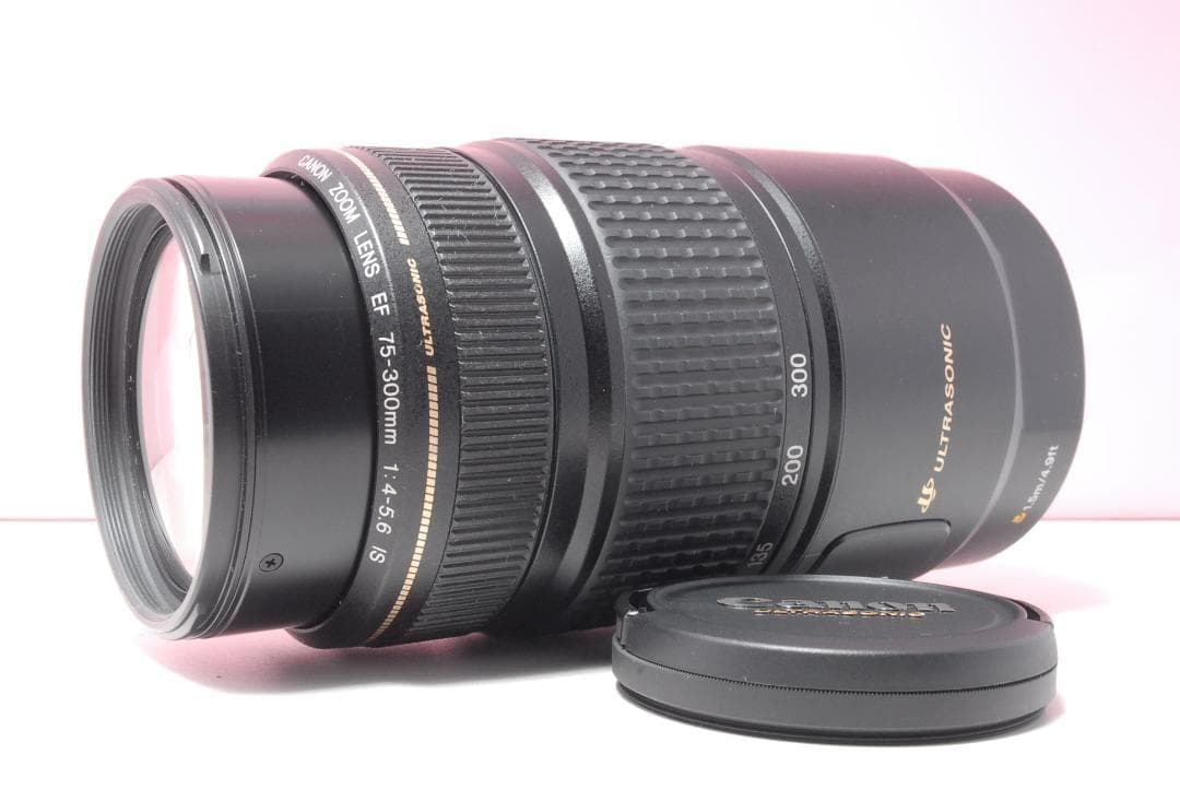 美品　Canon EF 75-300mm 1:4-5.6 IS 望遠レンズ