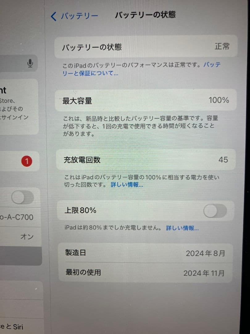 【iPad mini】A17 Pro　128GB　MXN63 J/A wifi