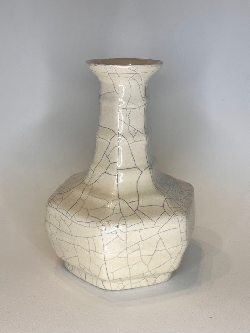 中国 明代 磁州窯 花瓶 貫入釉 古陶磁 骨董 收藏品