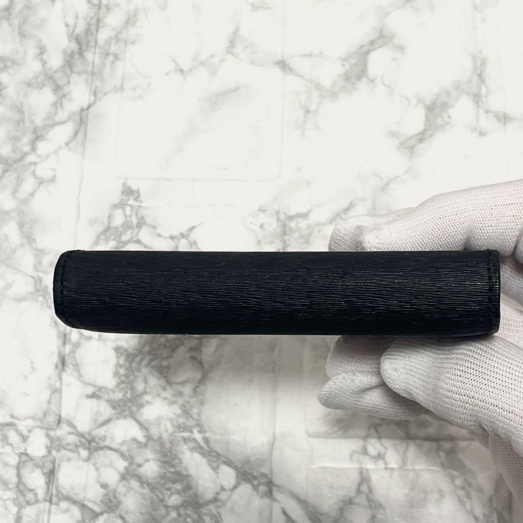 美品PORTER ポーター　カレント　名刺入れ　カードケースブラック　黒　レザー