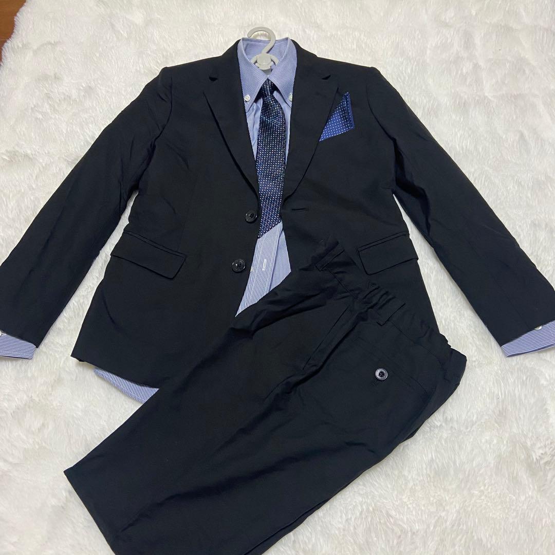 コムサイズム 卒業式 フォーマル スーツ ブラック 150 黒　5点セット