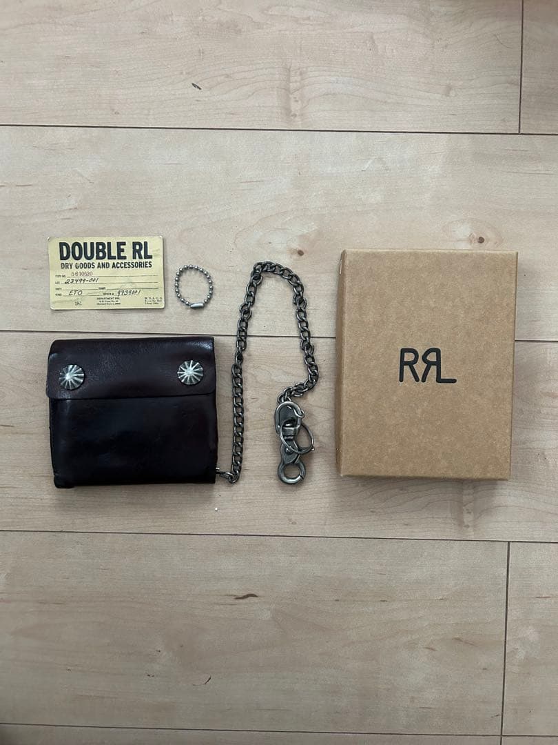 ダブルアールエル　コンチョレザーウォレット　RRL 正規品