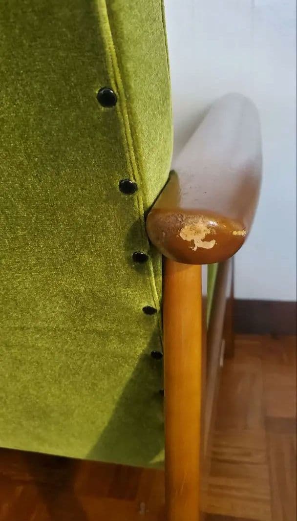 カリモクソファ　1人掛け　60Kチェア 1シーター モケットグリーン