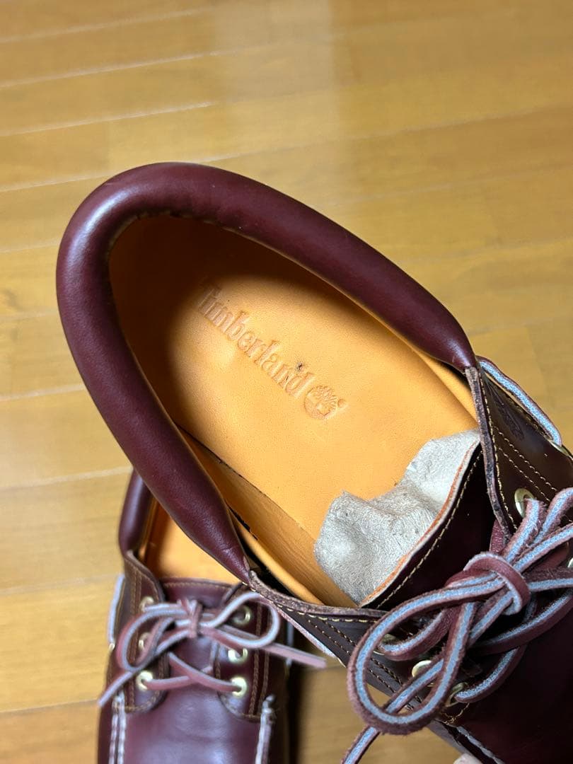 ティンバーランド スリーアイ バーガンディ7.5(25.5cm) 美品