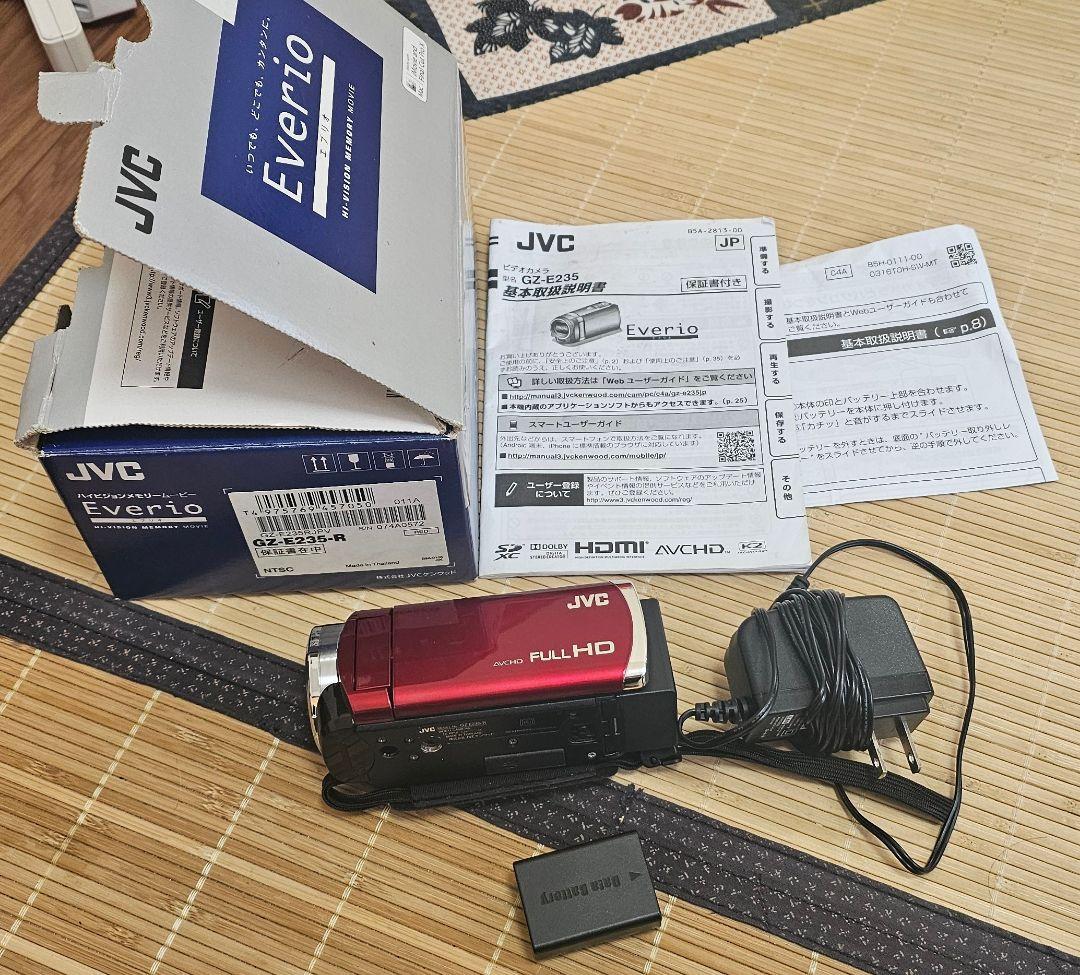 JVC Everio FULL HD GZ-E235-R ビデオカメラ 本体
