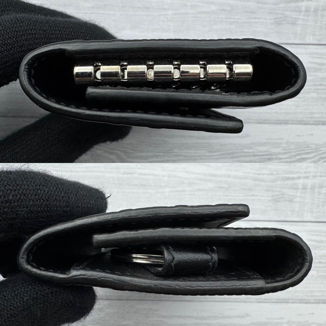 【極美品】GUCCI エンボス　GG 6連 キーケース キーリング ブラック