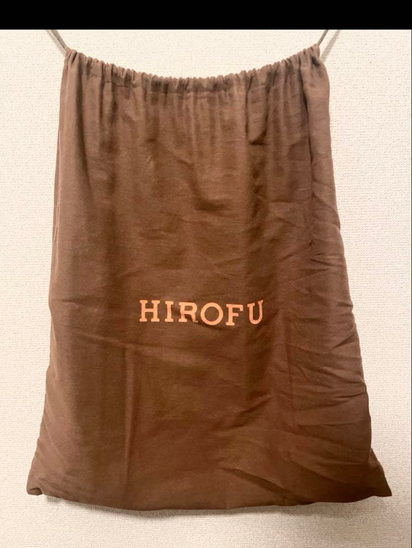 【希少型・本革】HIROFU ブラック　大きめハンドバッグ