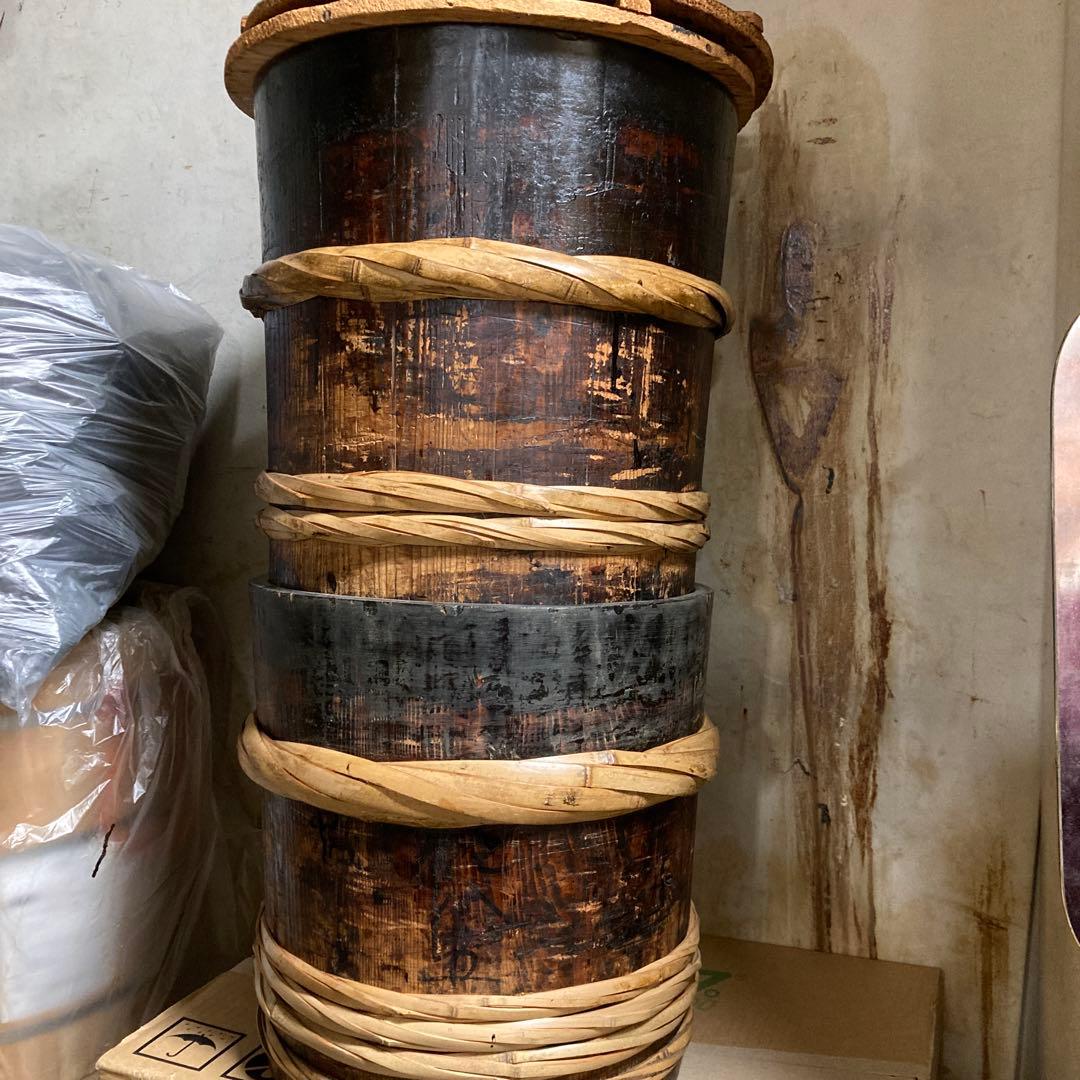 まっぴー　漆塗り桶2個