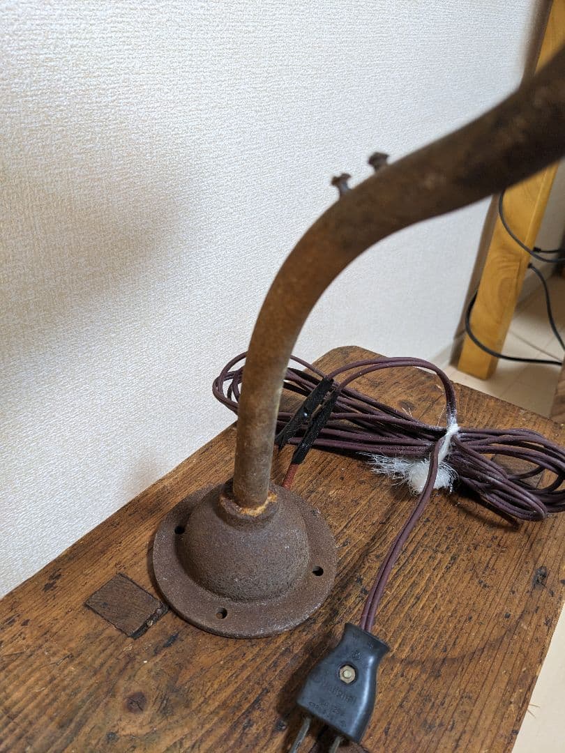 昭和レトロ　外とうライト　ホーロー傘グリーン色