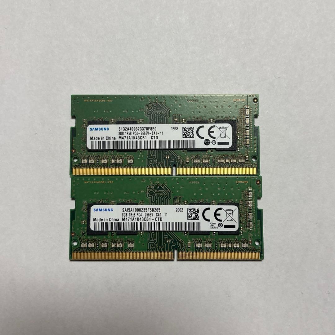 SAMSUNG DDR4 メモリー 16GB(8GB×2枚)　ノートPC