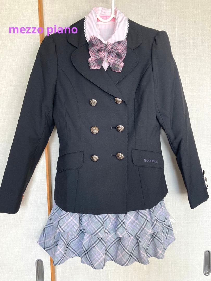 メゾピアノmezzopiano160卒服セレモニーフォーマルスーツセット卒業式