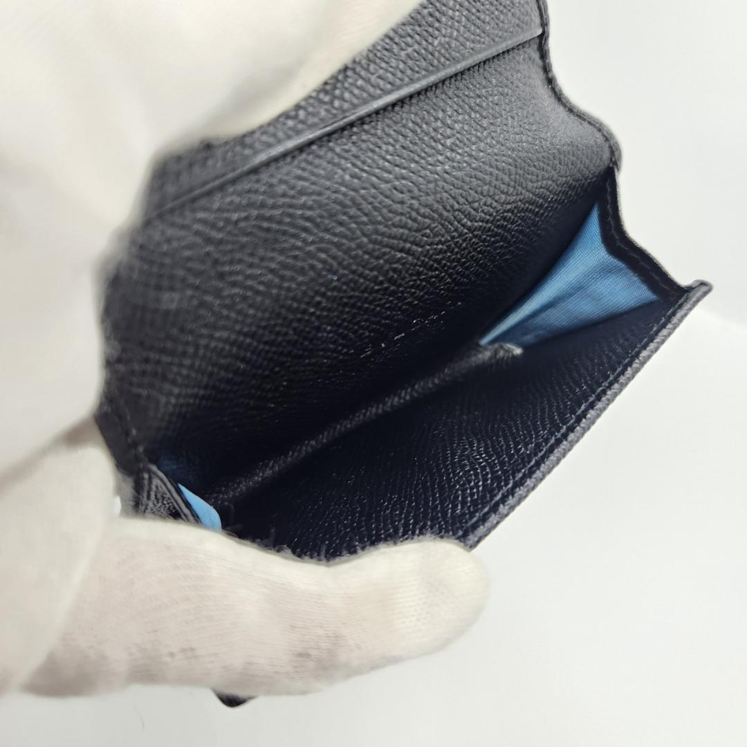 極美品 BVLGARI ブルガリ レザー カードケース 名刺入れ ブラックレザー