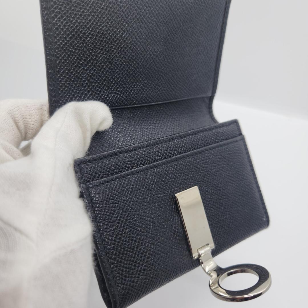 極美品 BVLGARI ブルガリ レザー カードケース 名刺入れ ブラックレザー