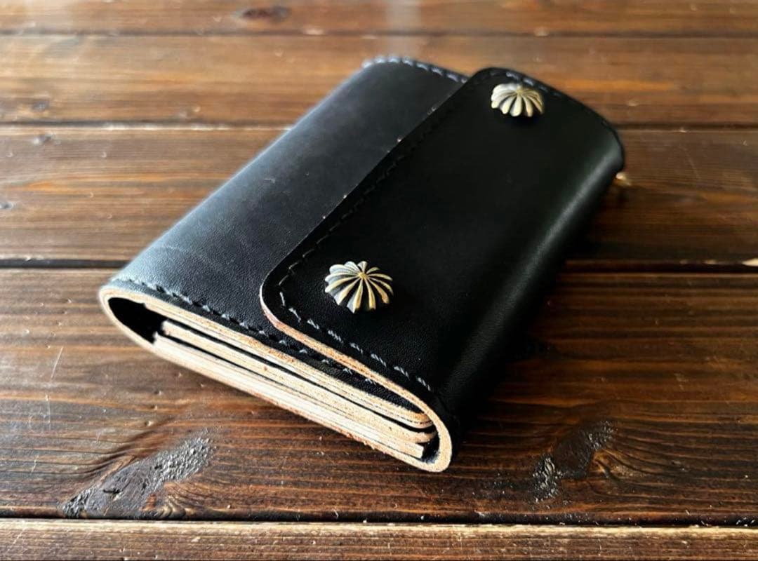 【トラッカーウォレット 3つ折り/ヌメ革】