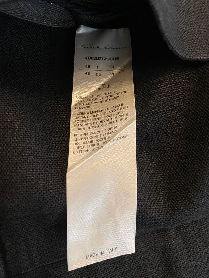 Rick Owens LIDO JKT サイズ48 ブラック