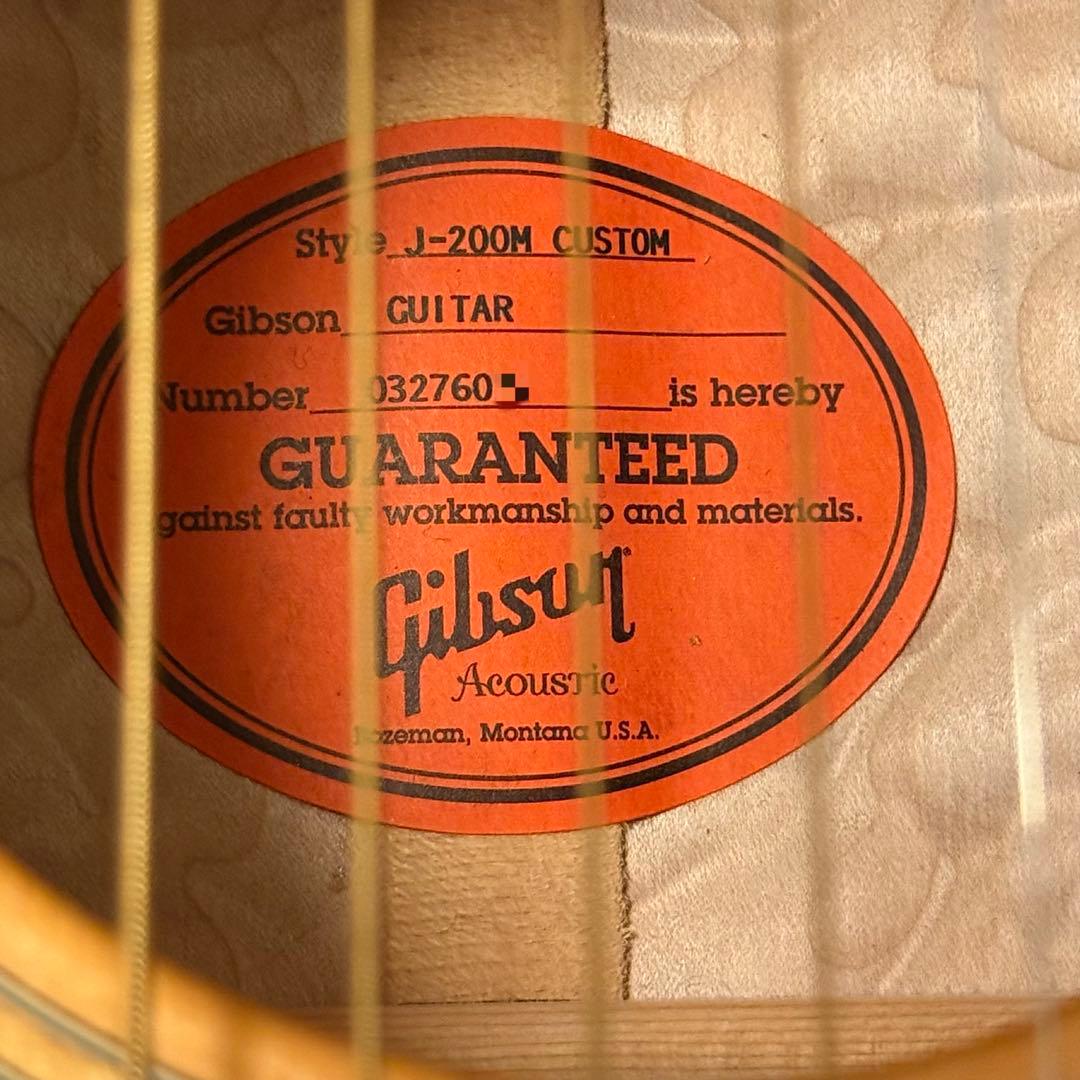 ギター GIBSON J-200M Custom Natural 2007
