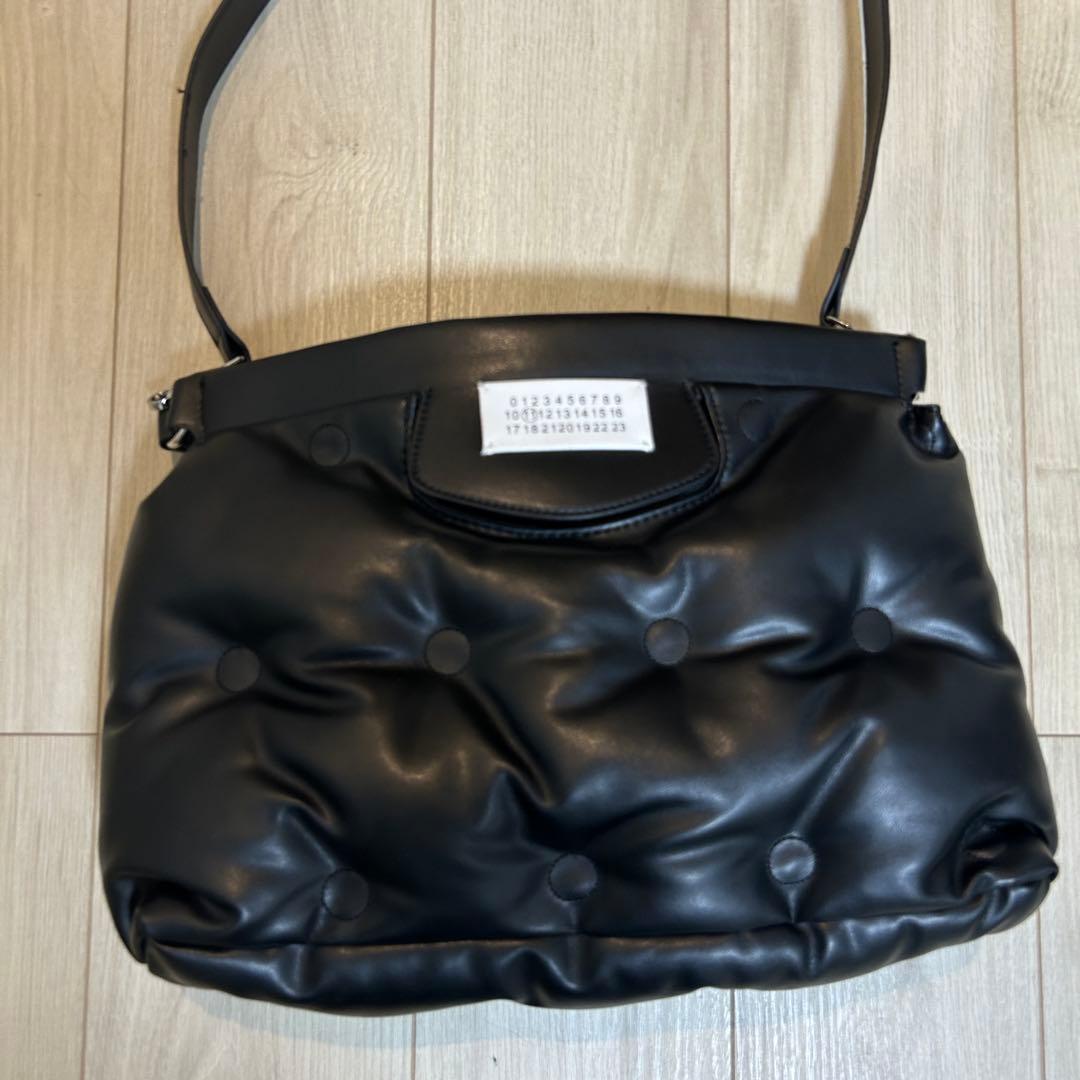 メゾンマルジェラ グラムスラム ハンドバッグ レザー ブラック