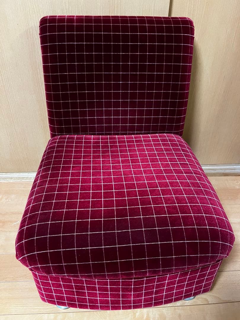 レトロなチェック柄ソファ（おさるのジョージ）