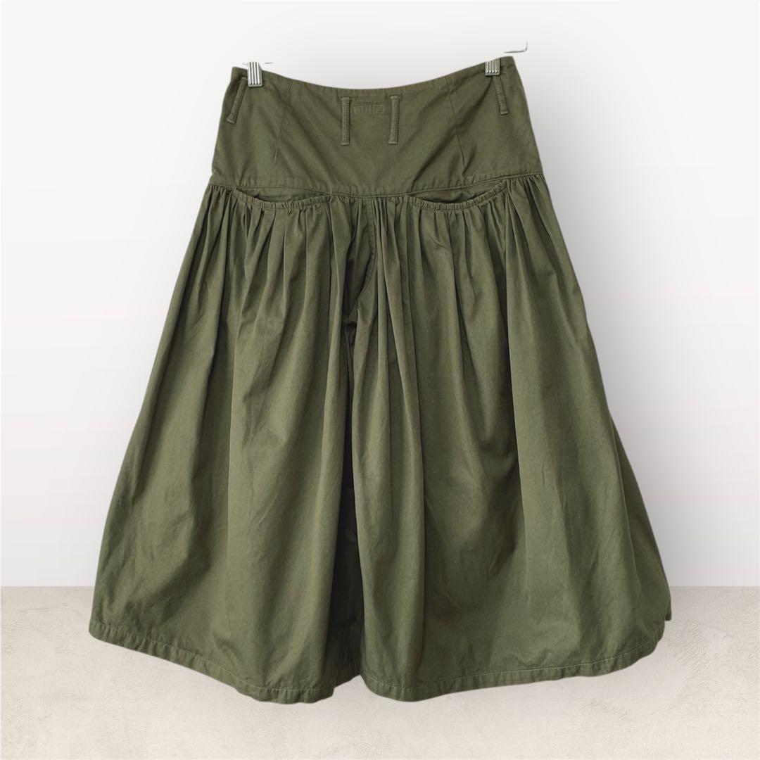 KAPITAL オリーブ色 ハイウエスト フレアパンツ