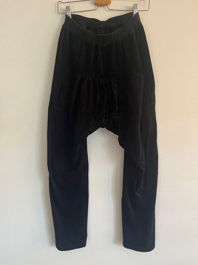 emeraldthirteen ブラック サルエル コーデュロイ