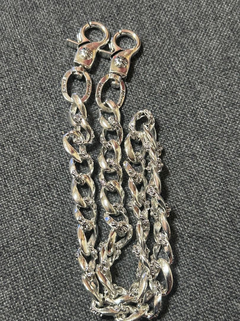 u*7様 シルバーウォレットチェーン　ダブルクリップタイプ