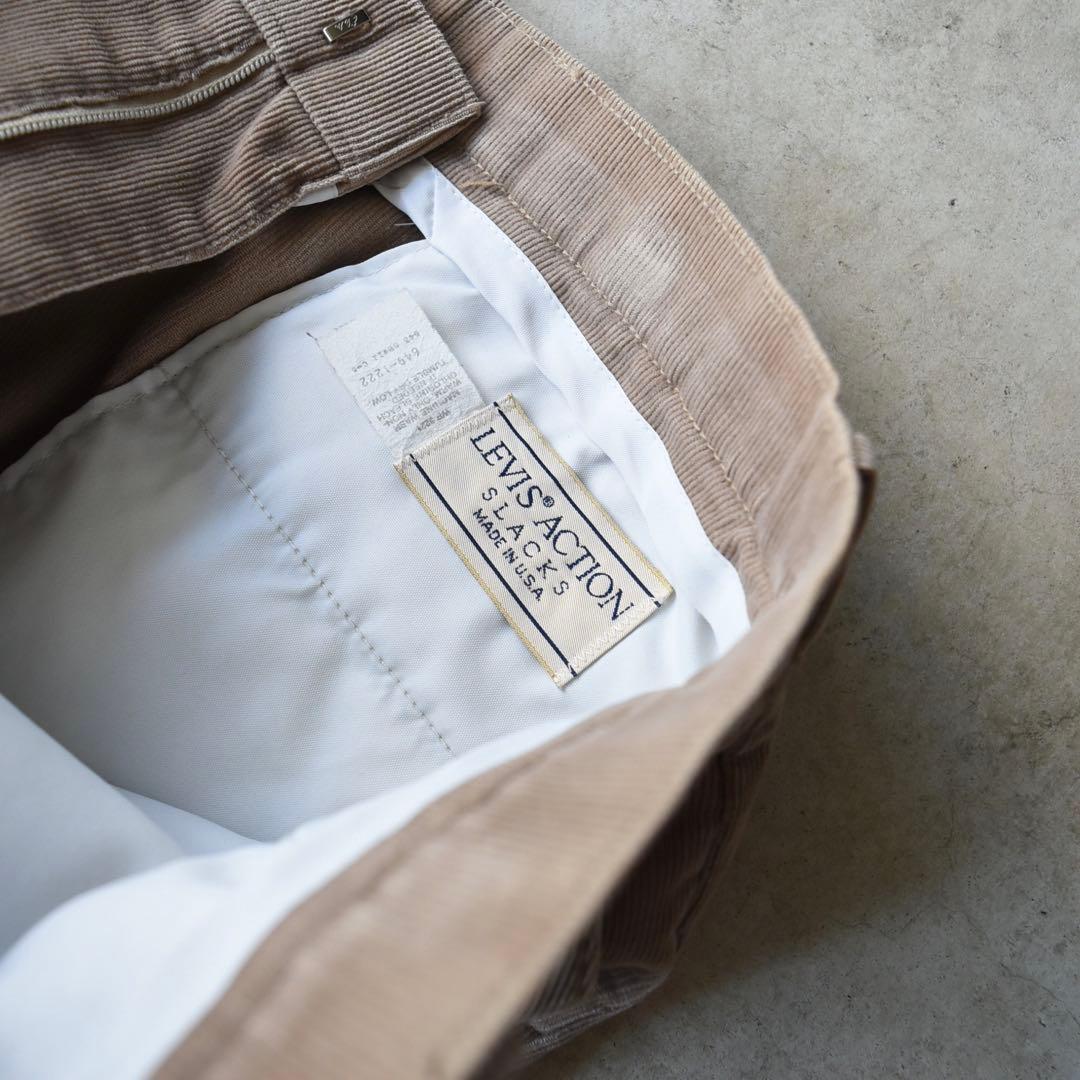90s リーバイスアクションスラックス コーデュロイUSA製W34L29 OVY