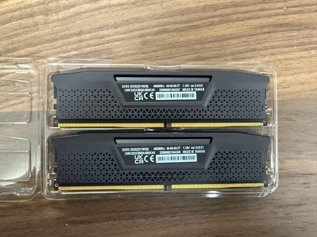 Corsair ddr5 16GBx2 32GB 自作PCパーツ メモリー