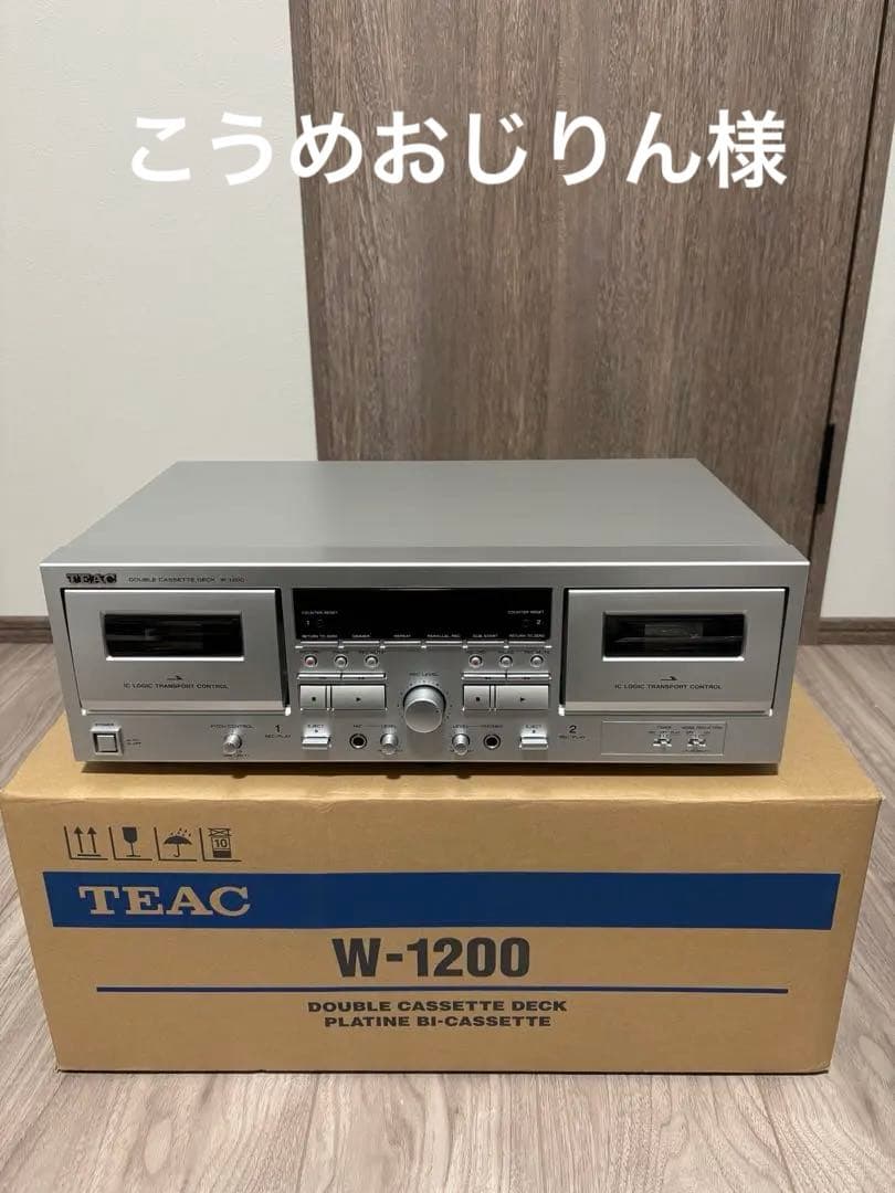 美品　TEAC W-1200 ダブルカセットデッキ