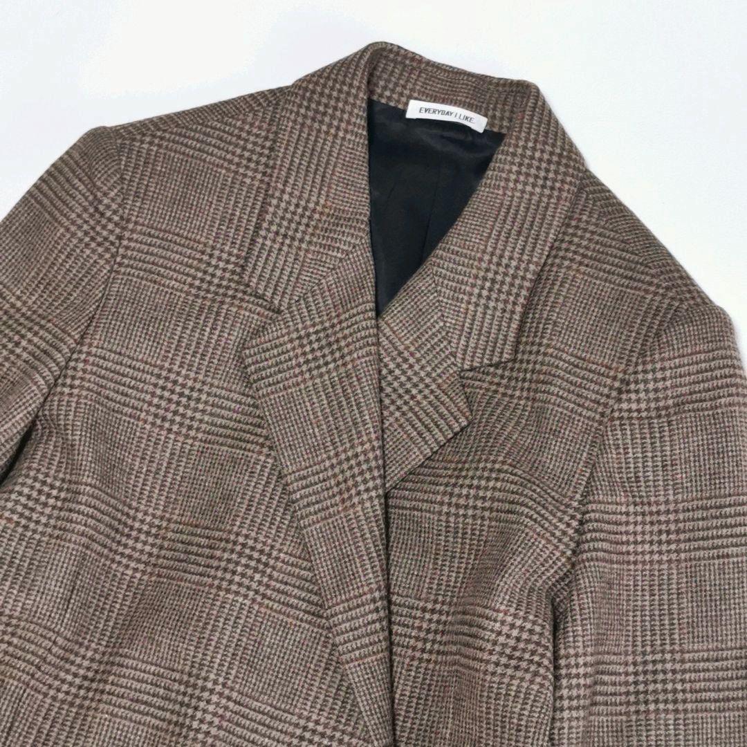 【美品✨】エブリデイアイライク オーバーサイズジャケット ウール ブラウン