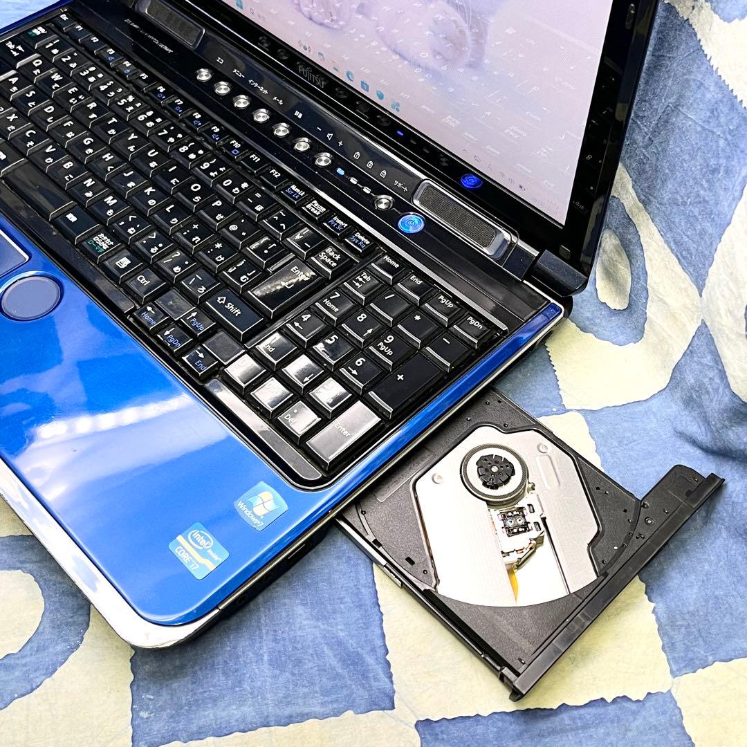 爆速SSD480G☆i7☆大人気ブルーノートPC♪ブルーレイ&カメラ！Win11