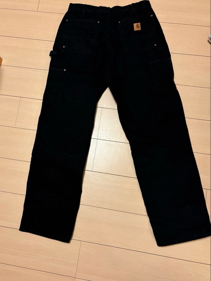 Carhartt B136ダブルニーMADE IN USAブラックW33L32