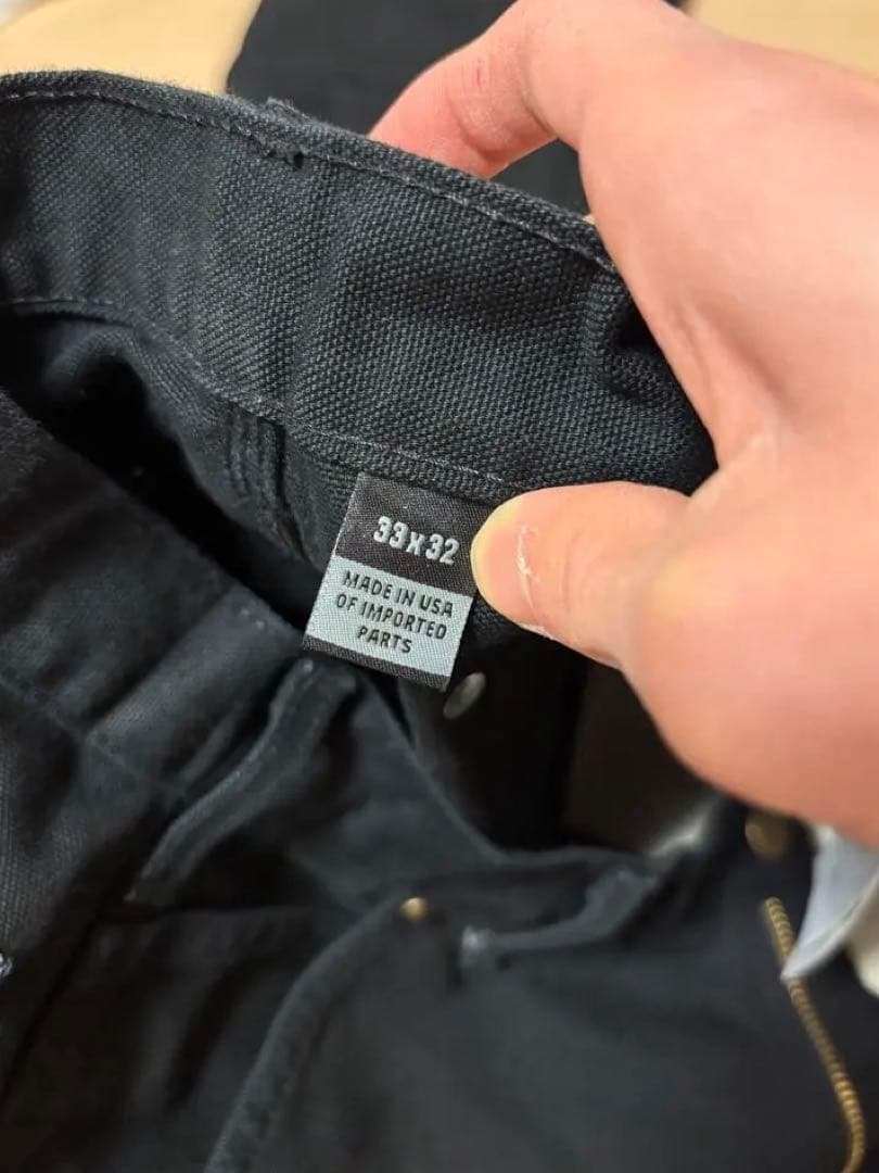 Carhartt B136ダブルニーMADE IN USAブラックW33L32