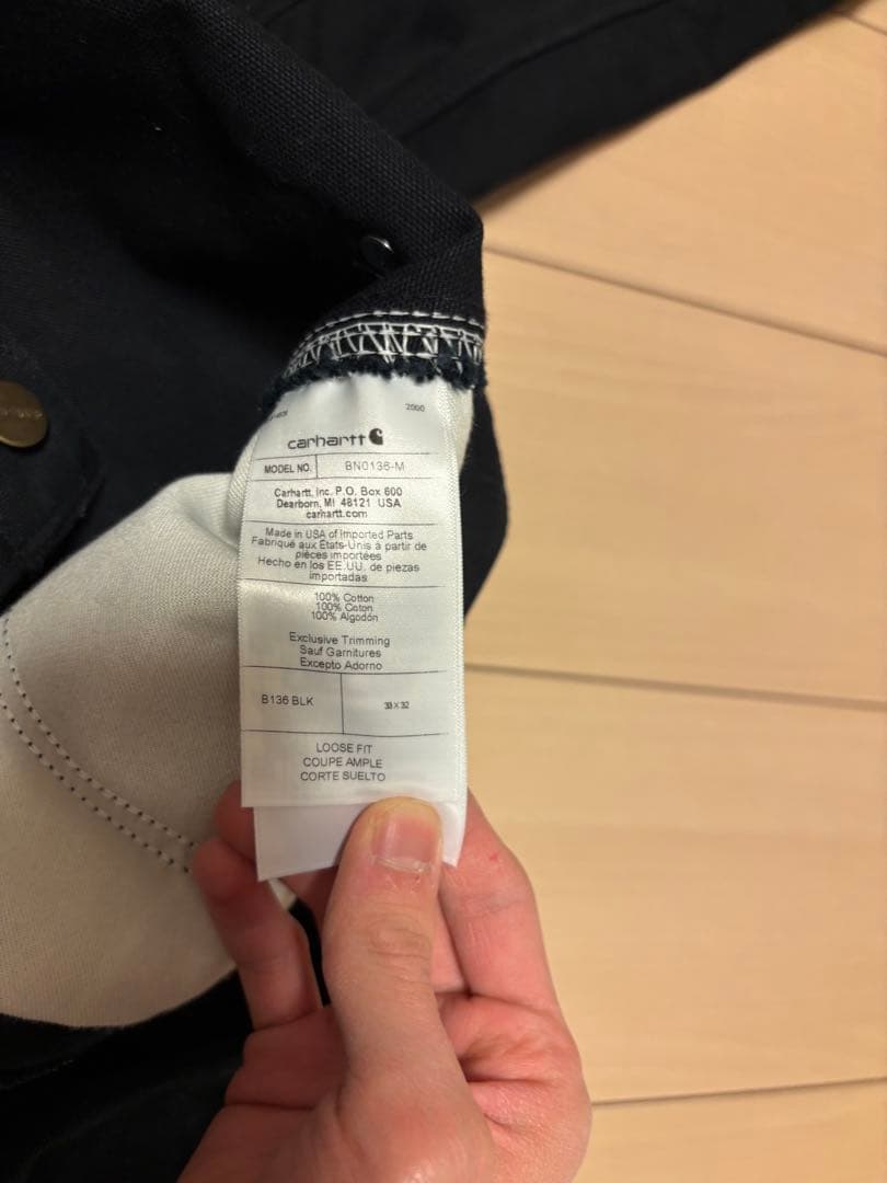Carhartt B136ダブルニーMADE IN USAブラックW33L32